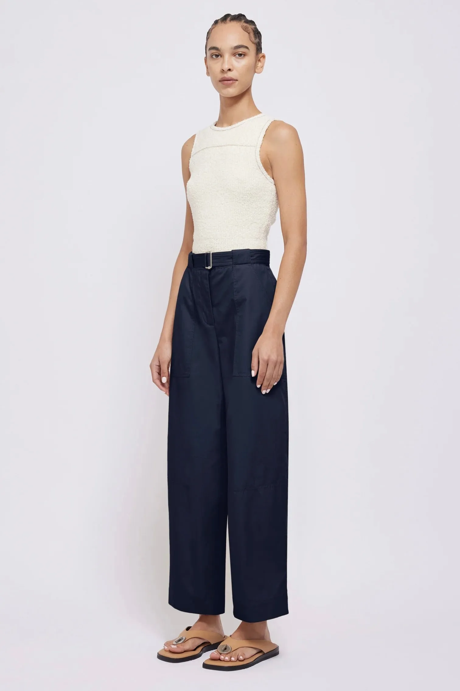 JENNY High-Waisted Cropped Trousers