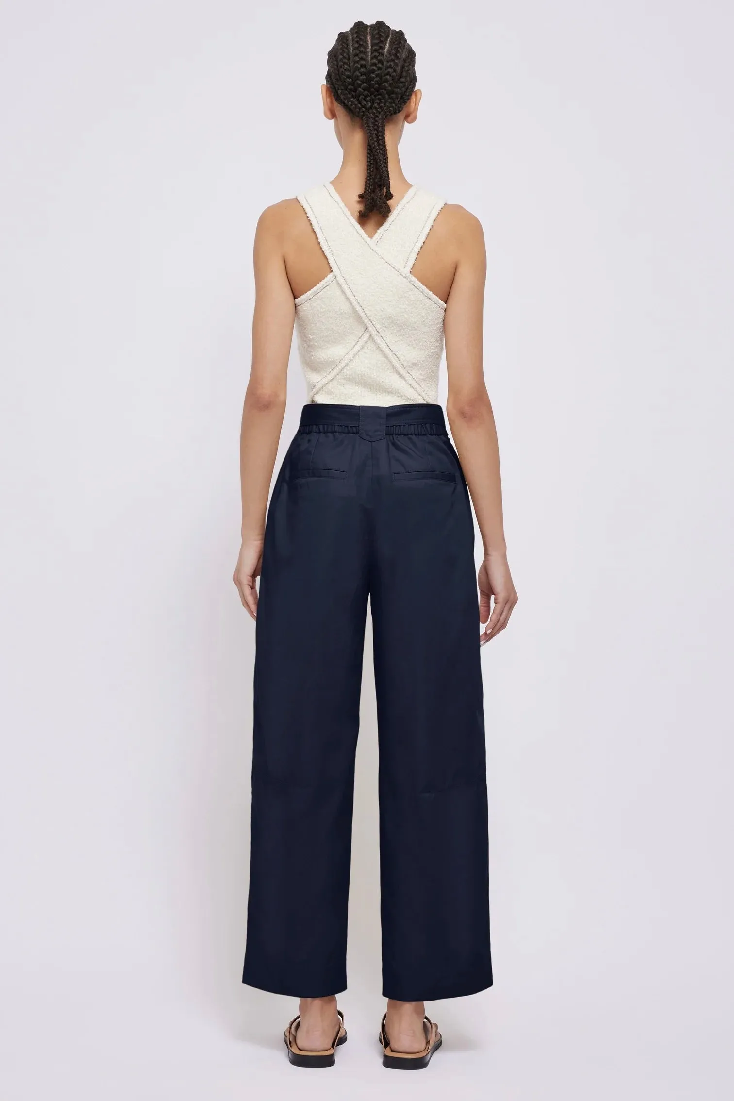 JENNY High-Waisted Cropped Trousers