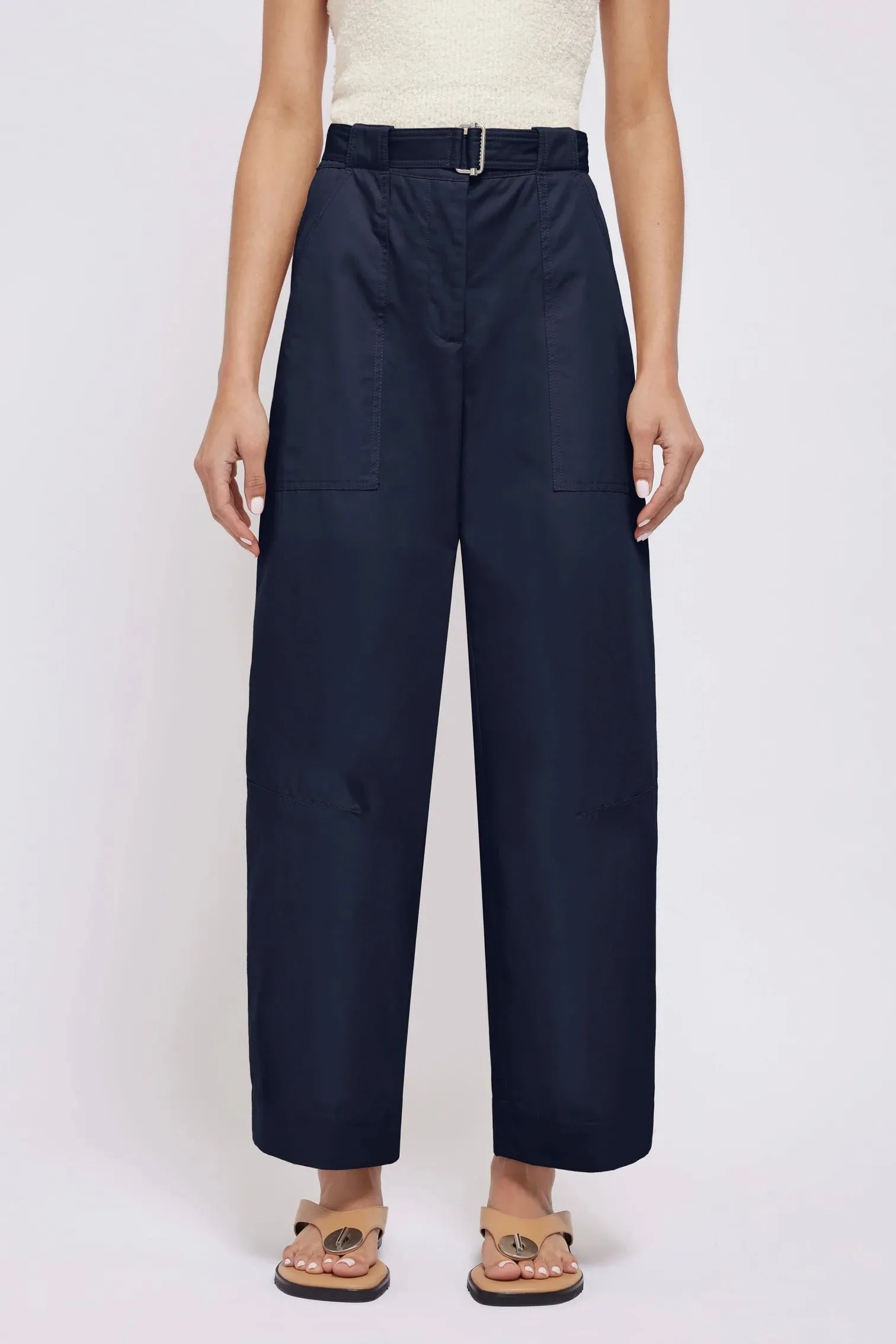 JENNY High-Waisted Cropped Trousers