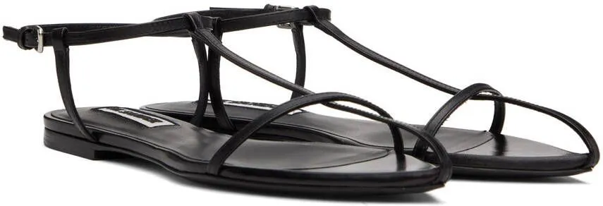 Jil Sander Black Pointed Sandals