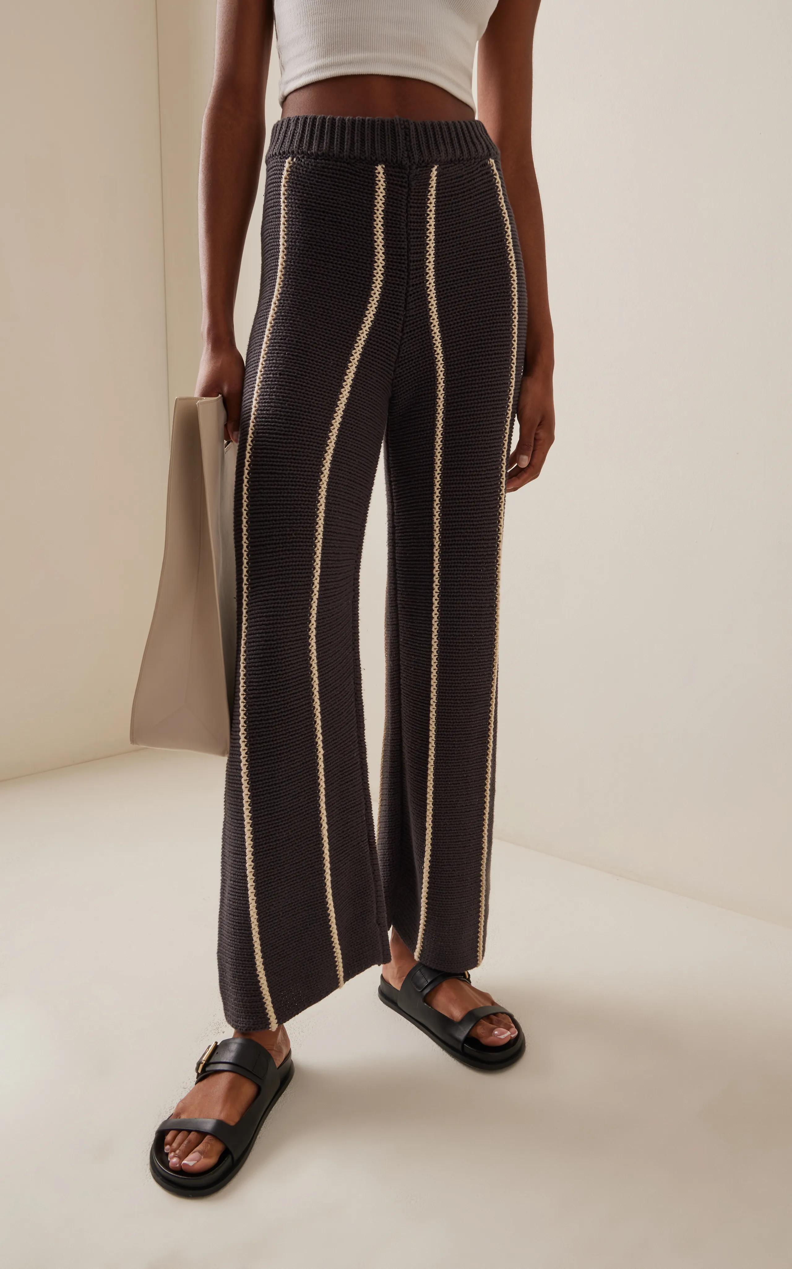 Knit Cotton Wide-Leg Pants by Zulu & Zephyr