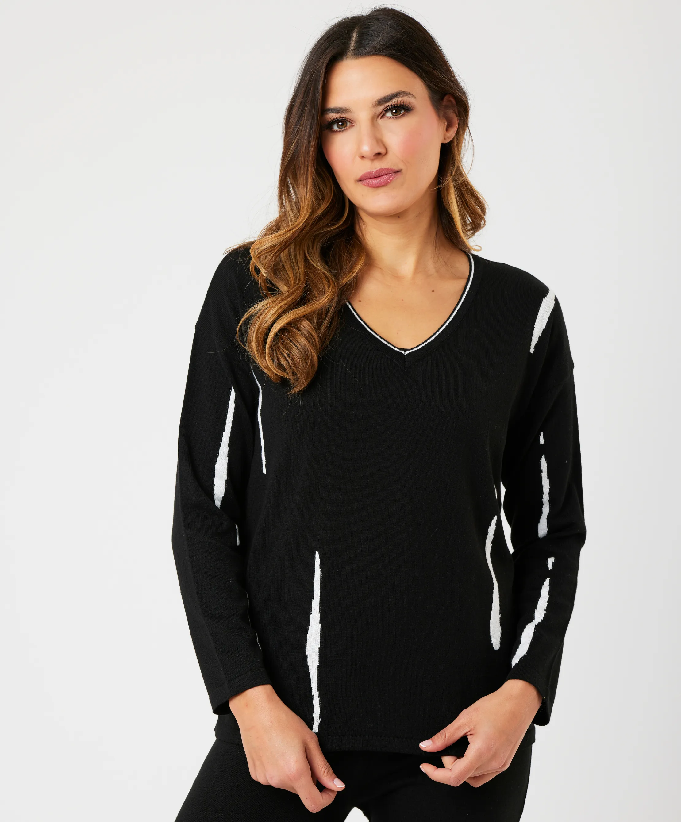 Knit V-Neck Pullover - Shop Now 