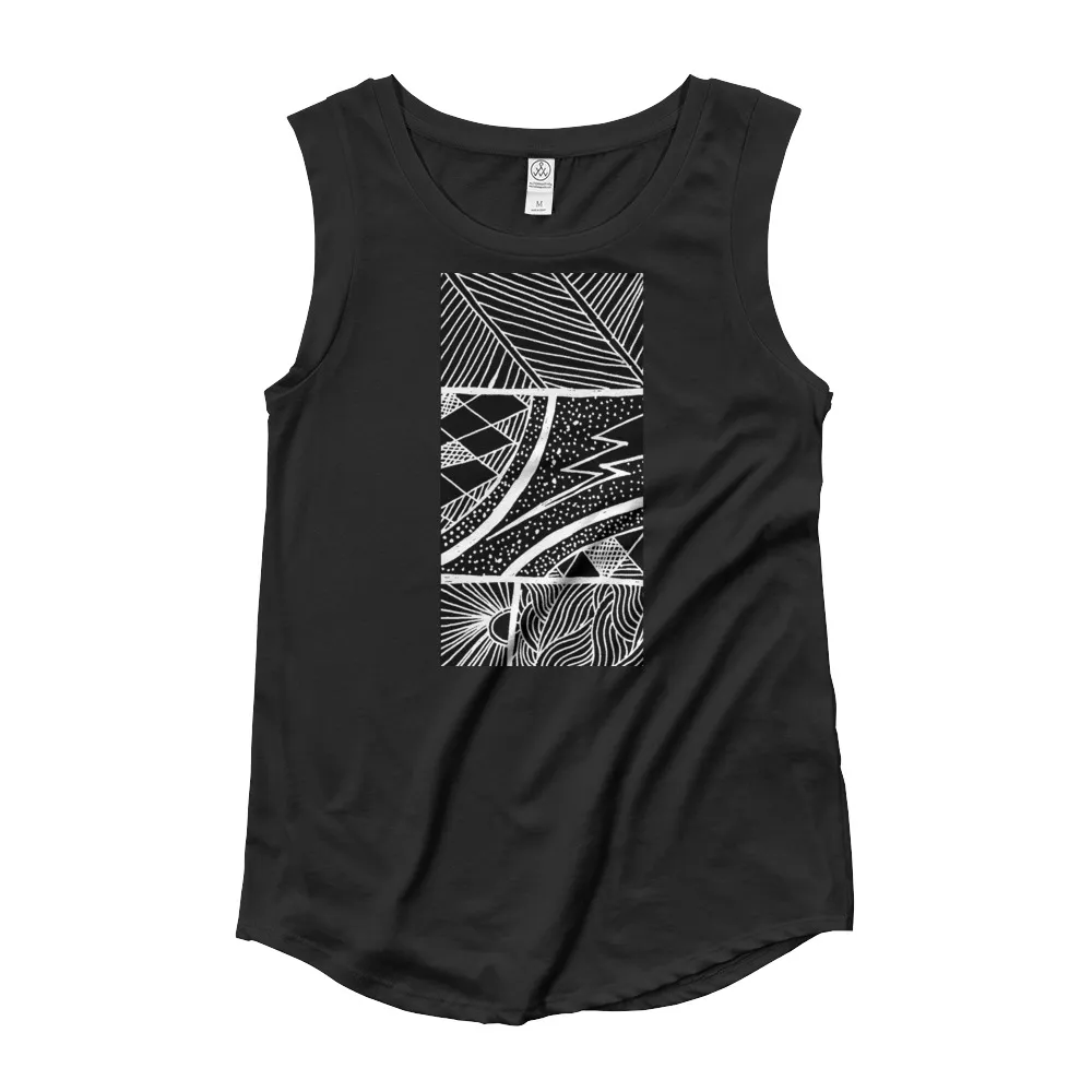 Ladies Cap Sleeve T-Shirt Barton Springs Creation Story