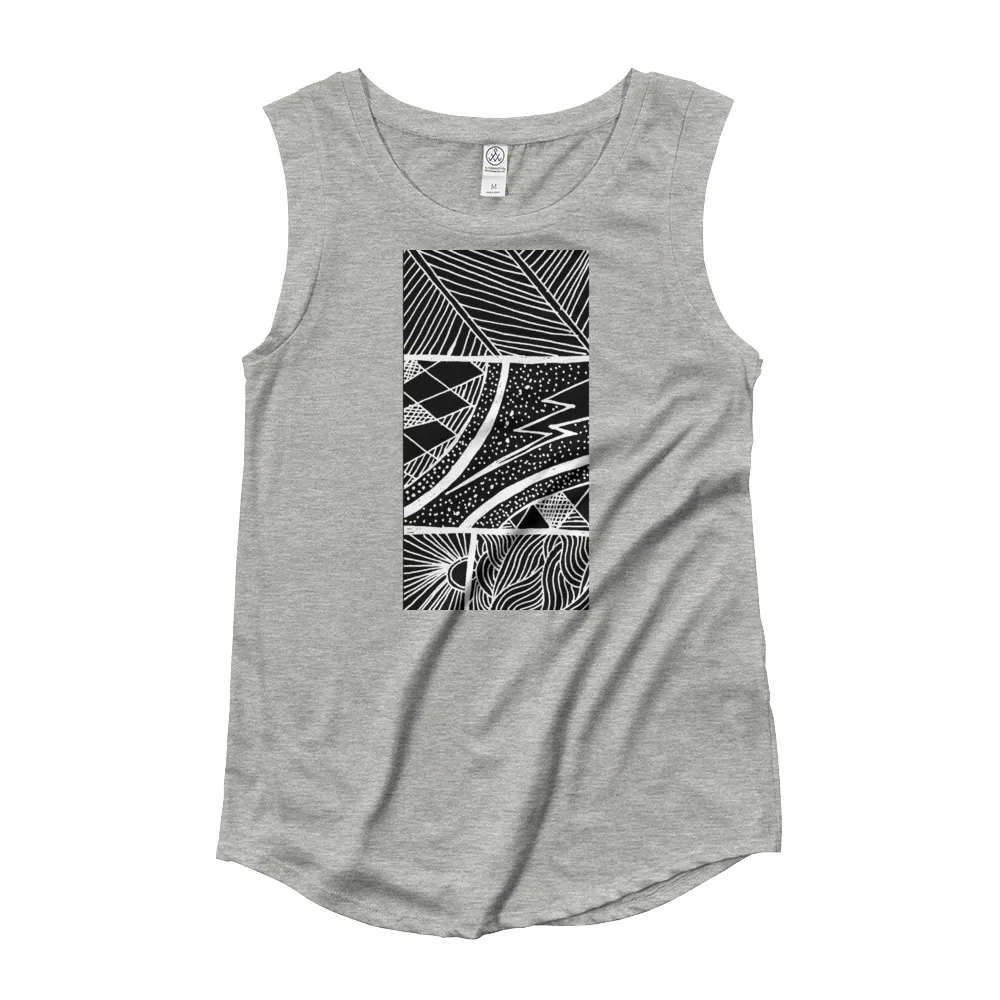 Ladies Cap Sleeve T-Shirt Barton Springs Creation Story