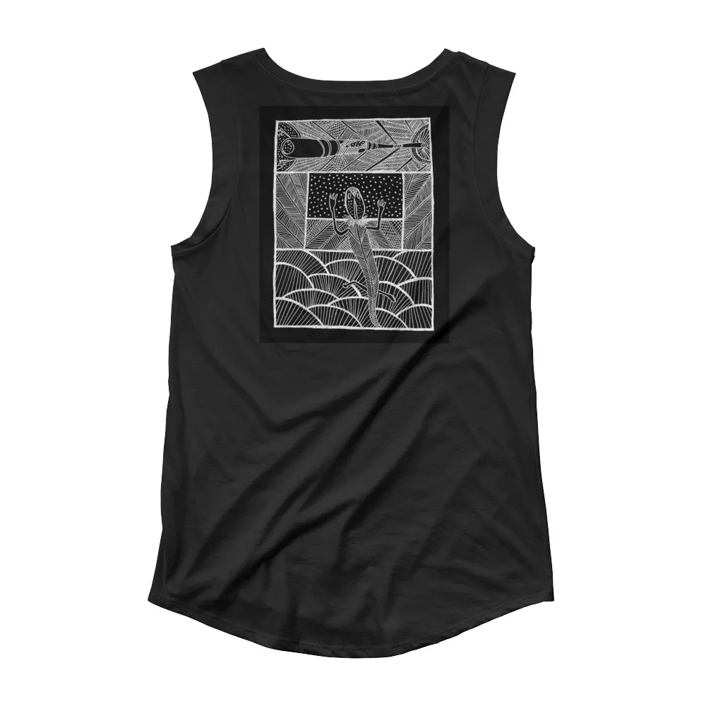 Ladies Cap Sleeve T-Shirt Barton Springs Salamander Story