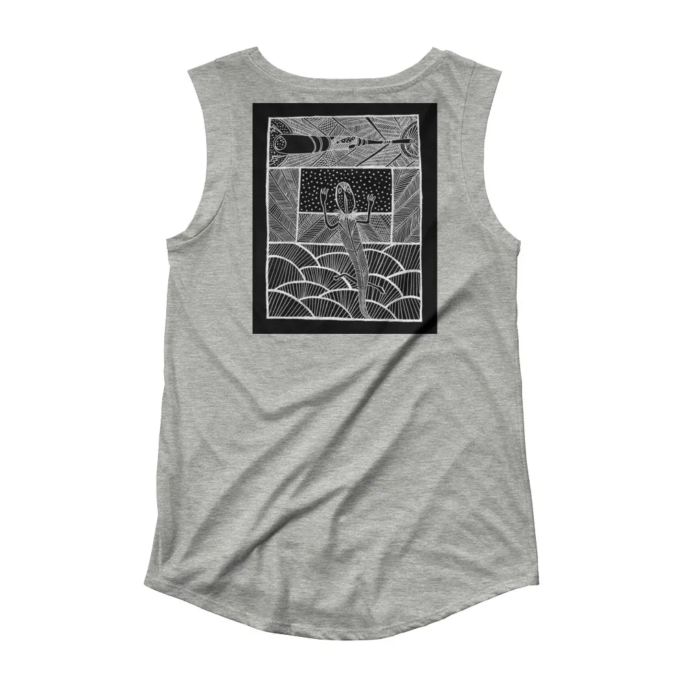 Ladies Cap Sleeve T-Shirt Barton Springs Salamander Story