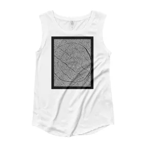 Ladies Cap Sleeve T-Shirt Ripples