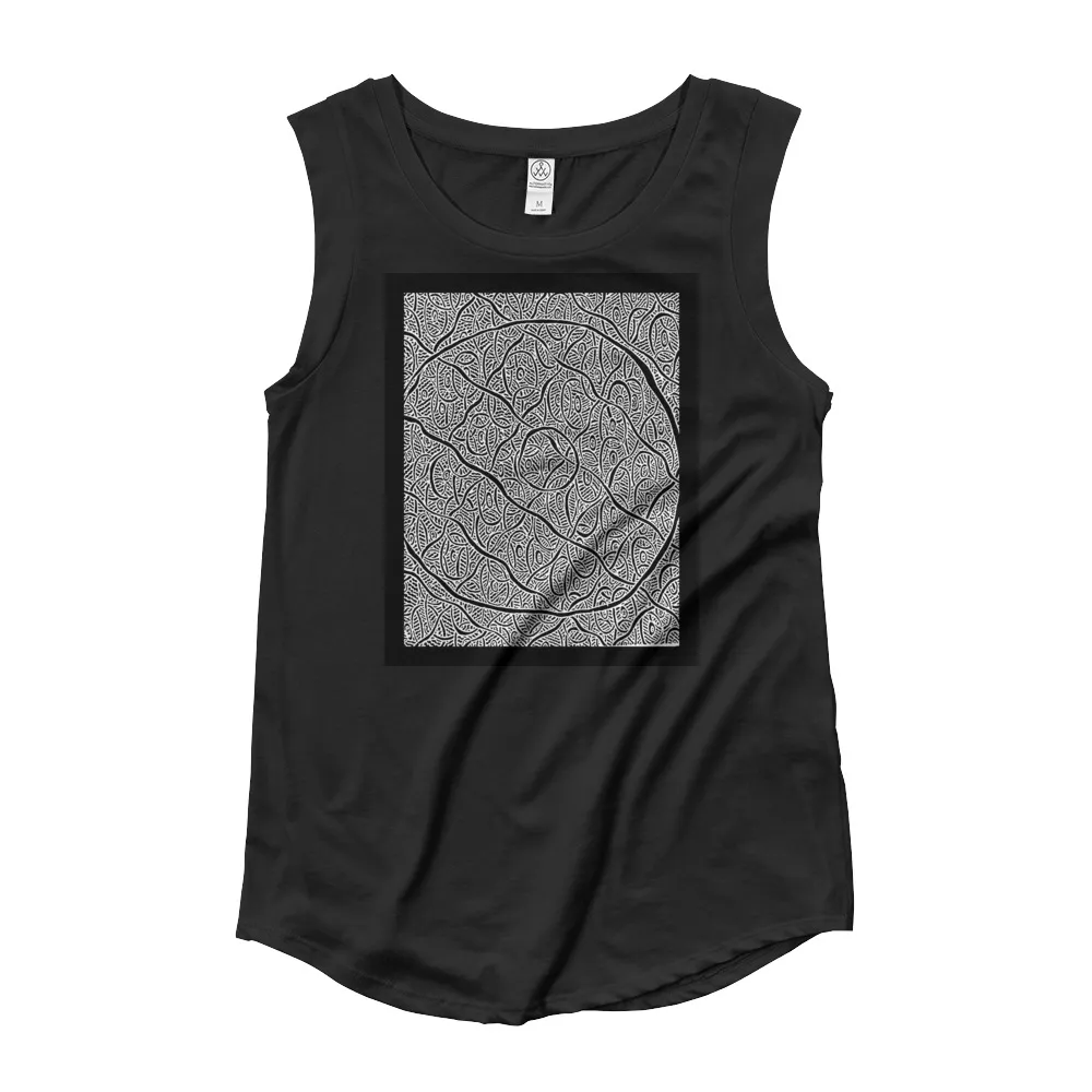 Ladies Cap Sleeve T-Shirt Ripples