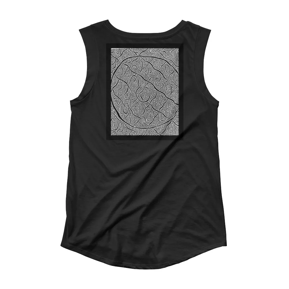 Ladies Cap Sleeve T-Shirt Ripples