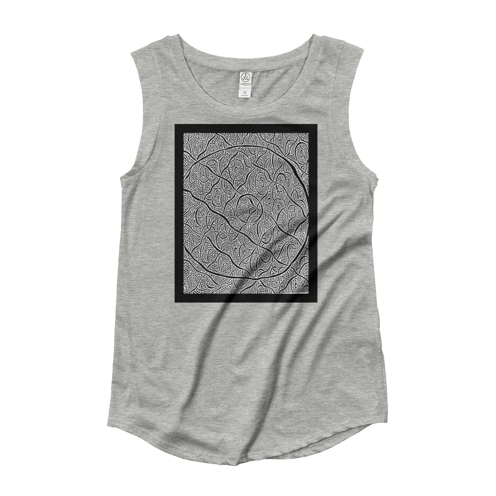 Ladies Cap Sleeve T-Shirt Ripples