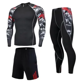 Long Sleeve No Gi BJJ Compression Rash Guard, Leggings, and Shorts for Jiu Jitsu, MMA, Grappling, and Wrestling - Motor City Mad