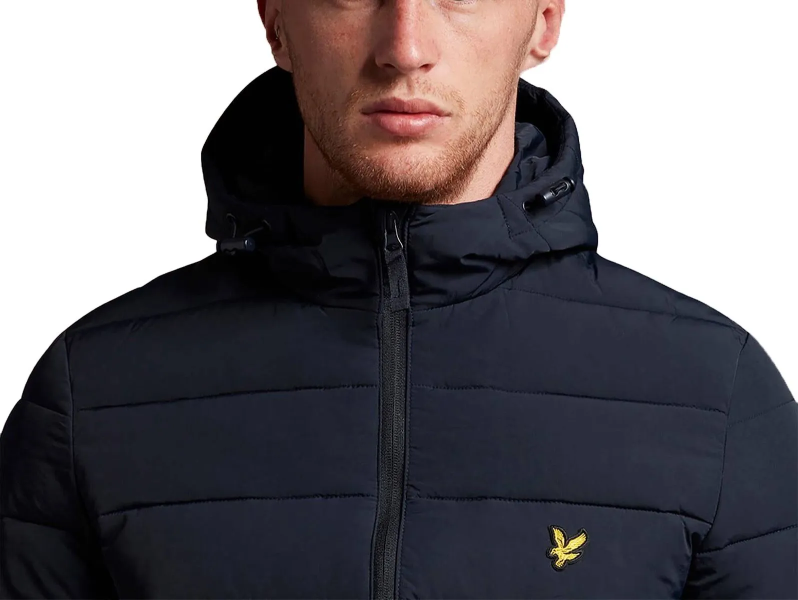 Dark Navy Lyle & Scott Hooded Puffer Jacket