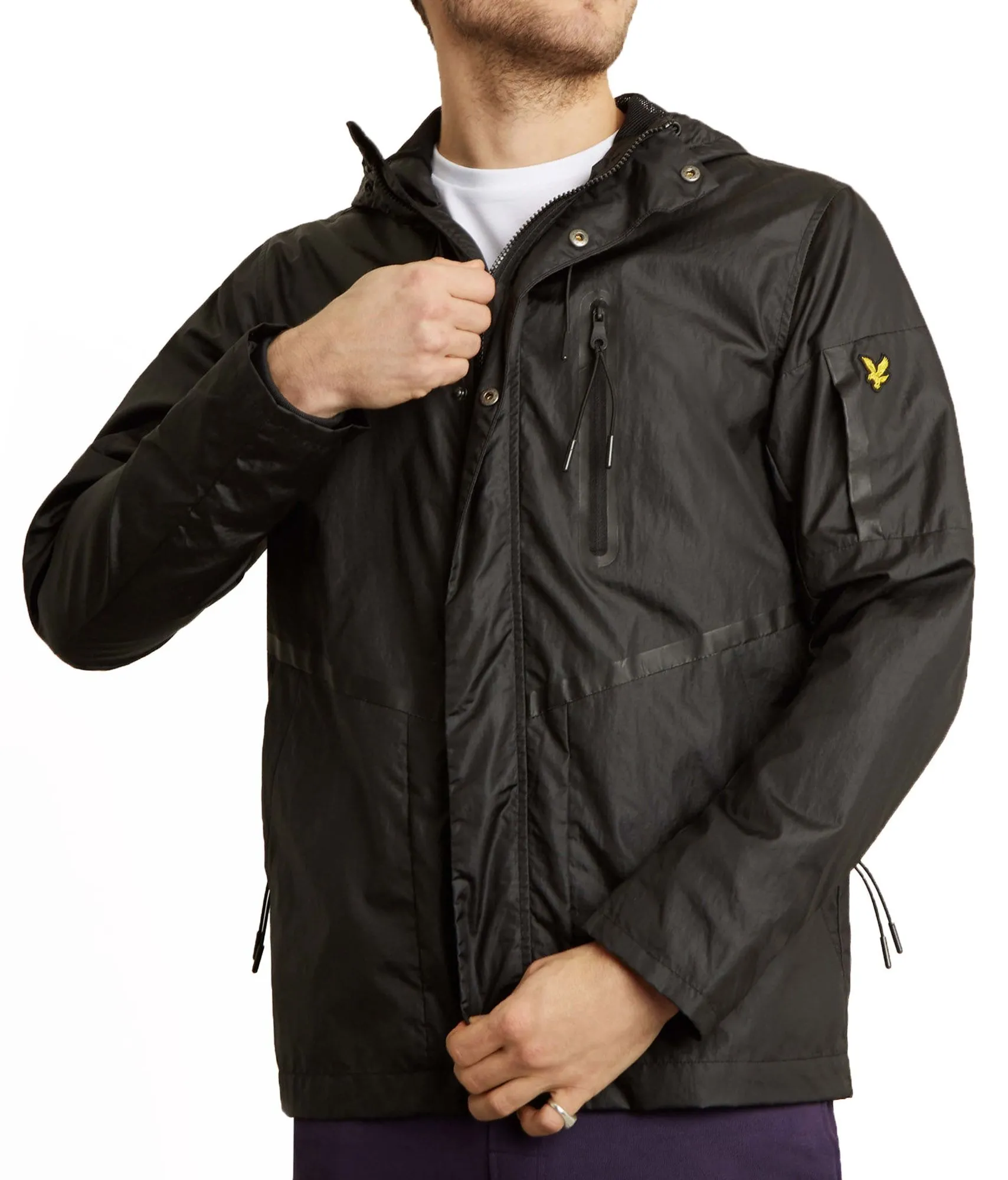 Lyle and Scott Zip Through Jacket in True Black