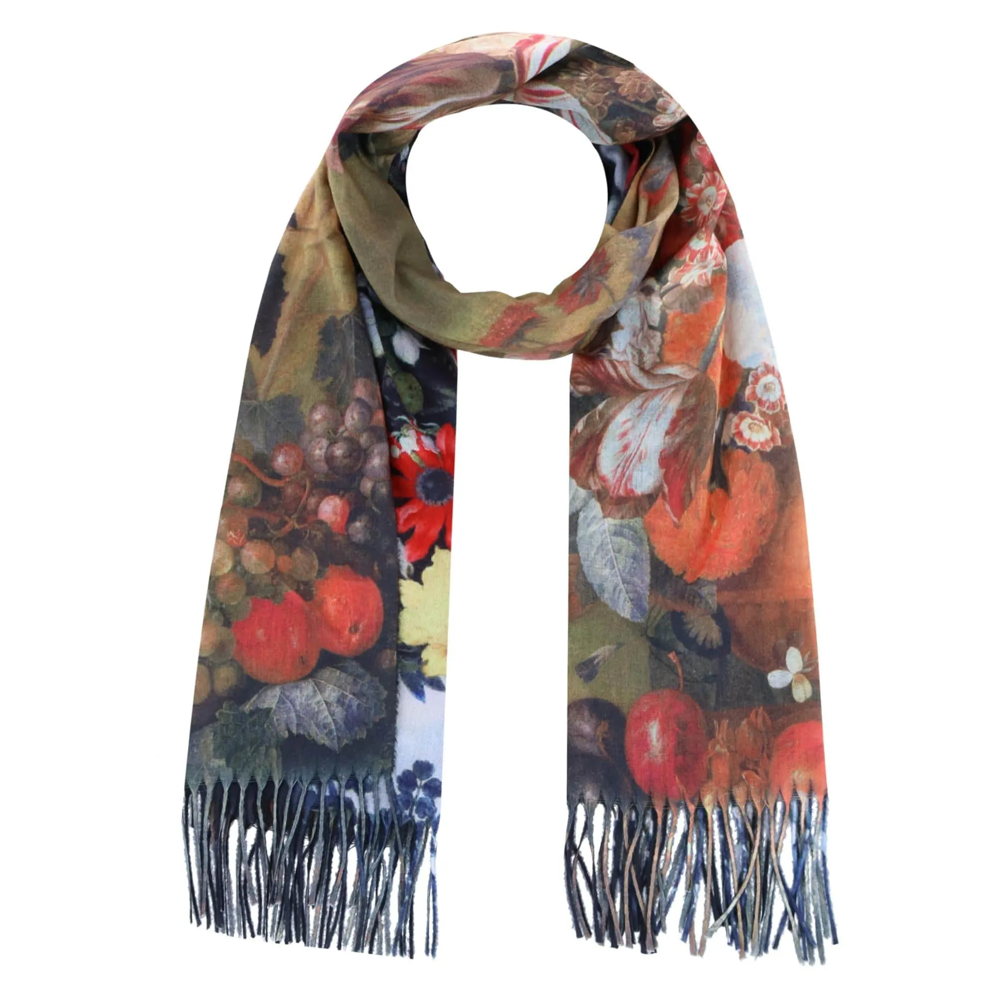 Magic Scarf Women's Reversible Floral Button Shawl