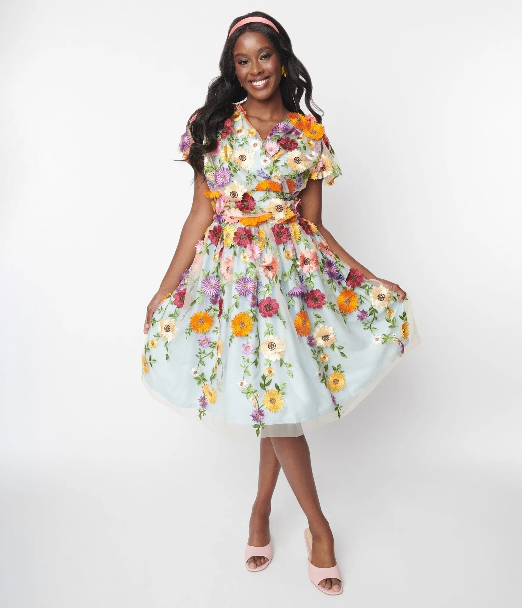 Midori Flower Party Swing Dress by Magnolia Place