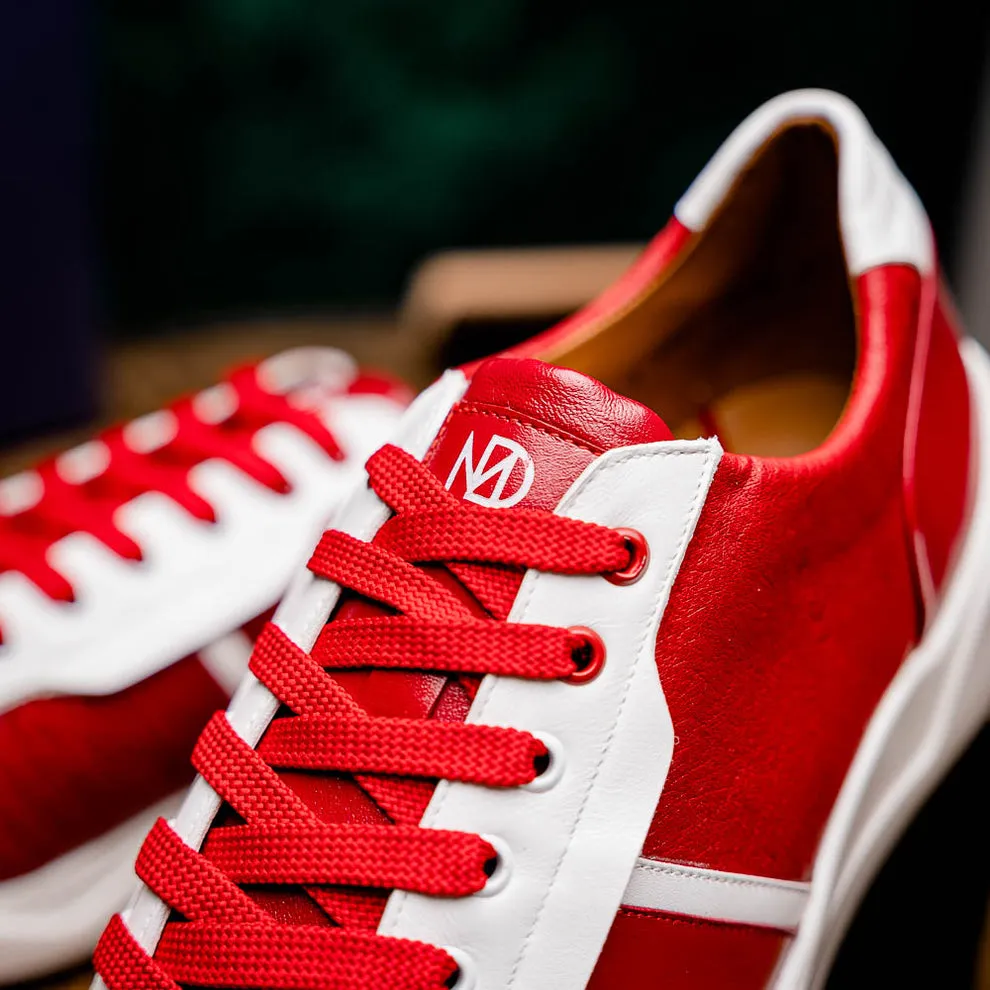 Red & White Casual Sneakers for Men - Marco Di Milano Lyon II (MDM1069)