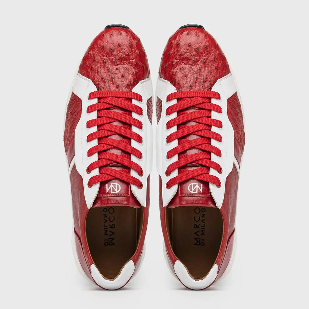 Red & White Casual Sneakers for Men - Marco Di Milano Lyon II (MDM1069)