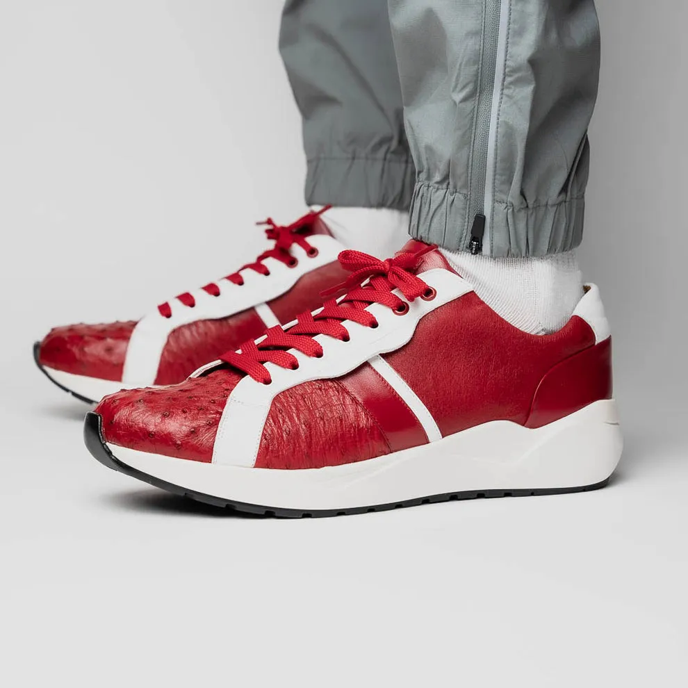 Red & White Casual Sneakers for Men - Marco Di Milano Lyon II (MDM1069)