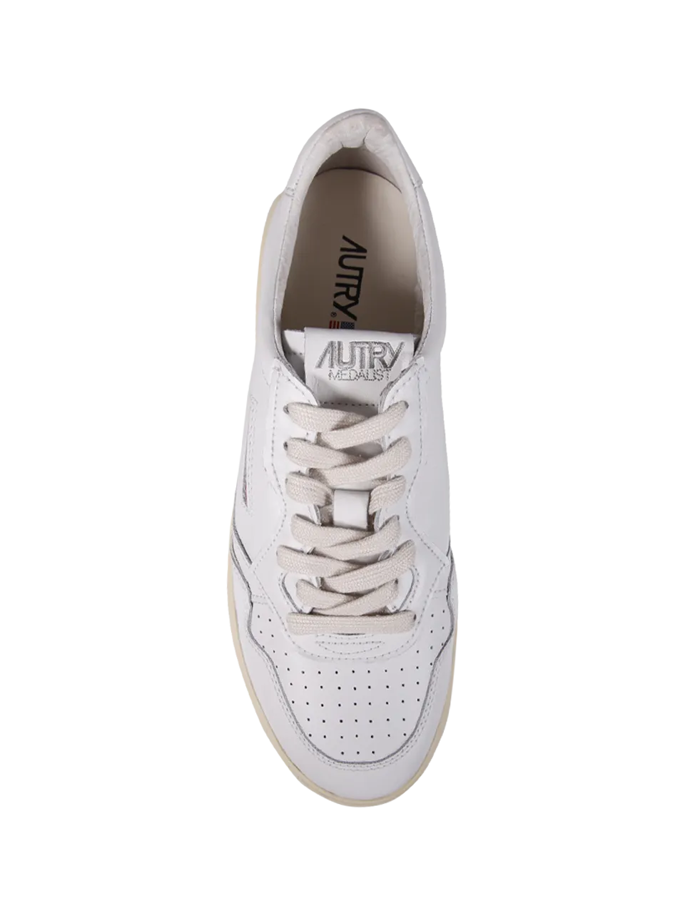 Men's White Leather Sneaker by Autry