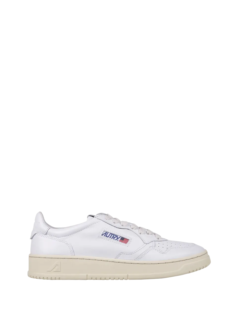 Men's White Leather Sneaker by Autry