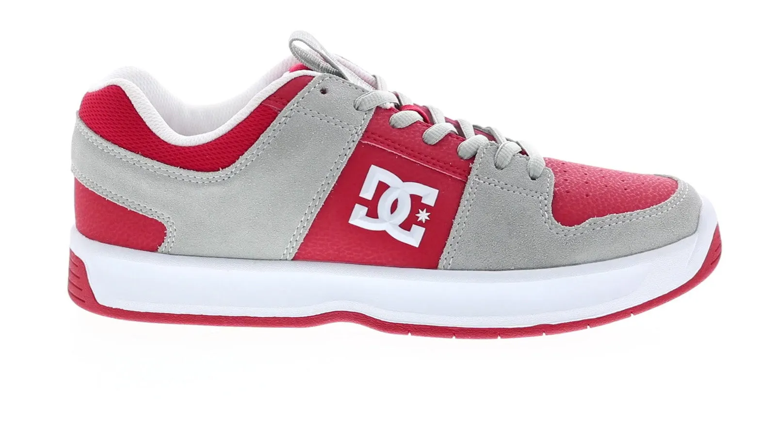 mens red suede skate sneakers shoes - DC Lynx Zero ADYS100615-GRF