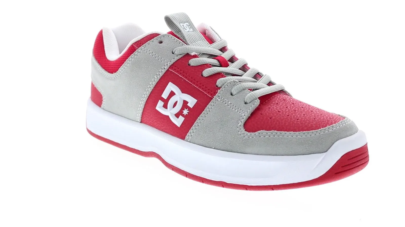 mens red suede skate sneakers shoes - DC Lynx Zero ADYS100615-GRF