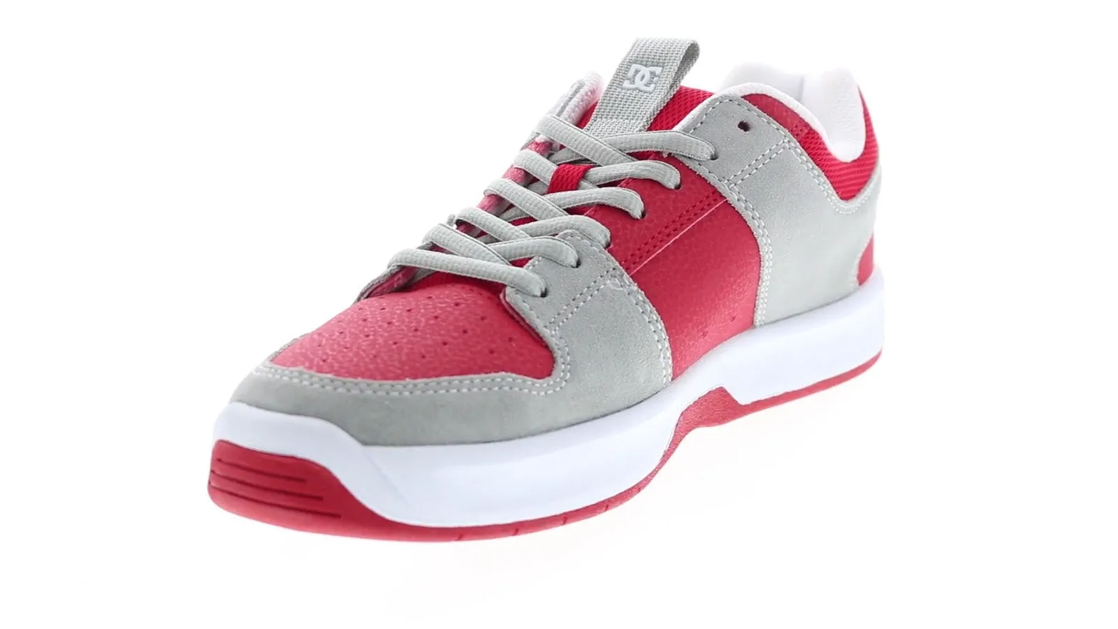 mens red suede skate sneakers shoes - DC Lynx Zero ADYS100615-GRF