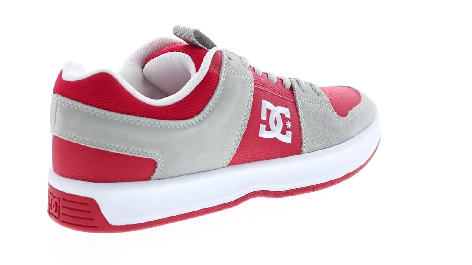 mens red suede skate sneakers shoes - DC Lynx Zero ADYS100615-GRF