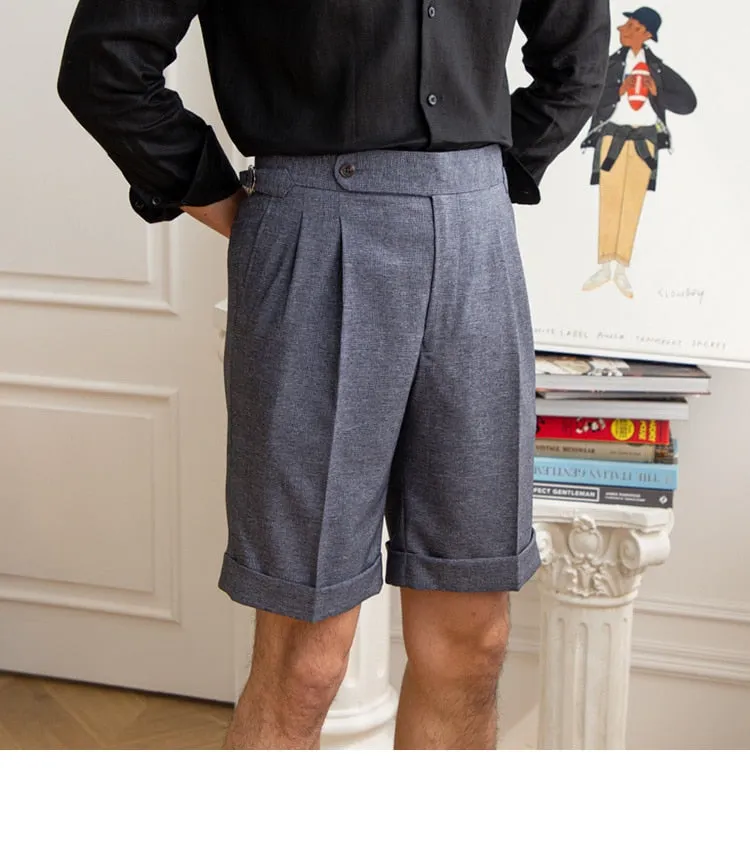 Men's Regular Fit Mid-Waist Polyester Shorts