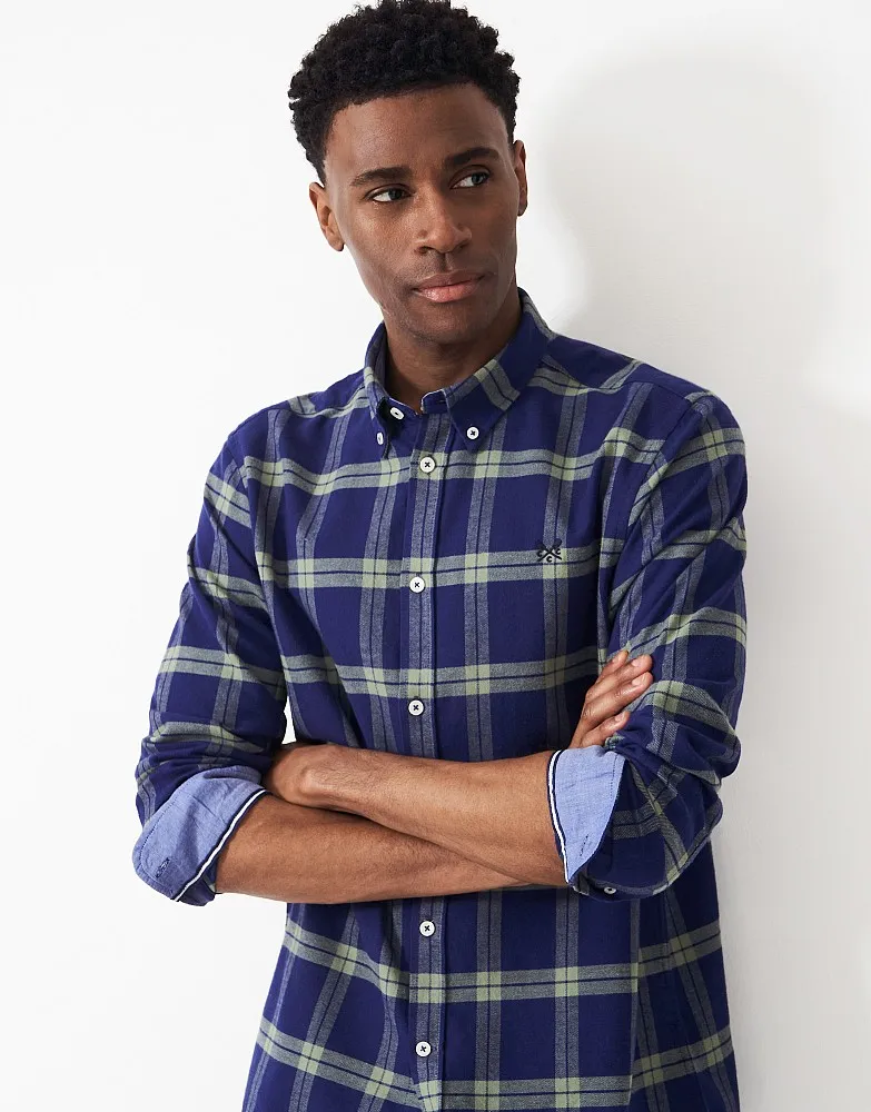 Men's Stevenson Marl Check Shirt from Crew Clothing Company