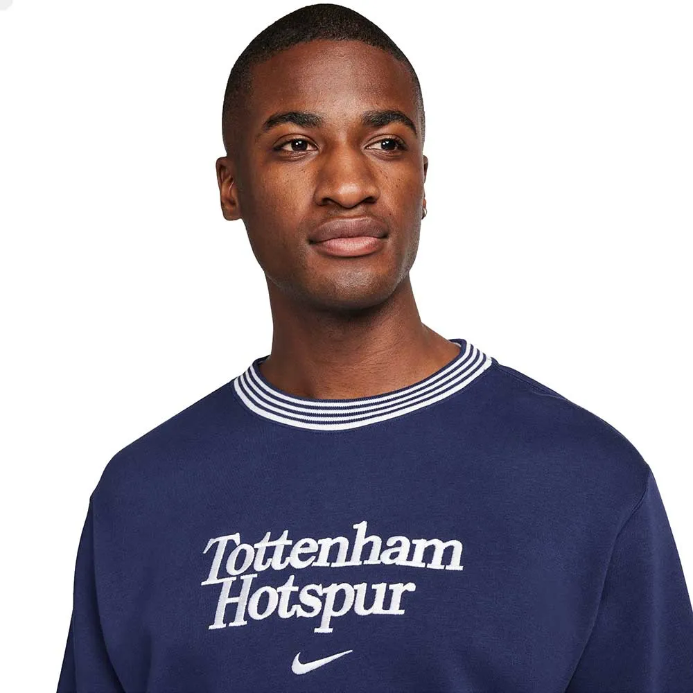 Tottenham Hotspur Nike Soccer Crew Sweatshirt - Binary Blue/White