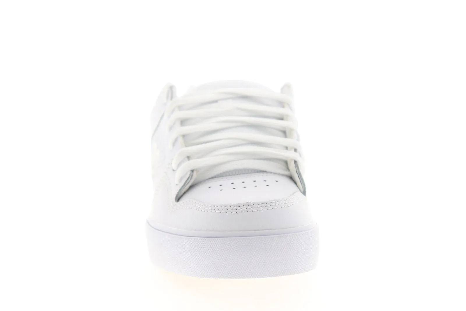 Mens White Leather Low Top Skate Sneakers Shoes - DC Pure 300660