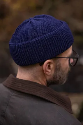 Merino Bifold Navy Watch Cap