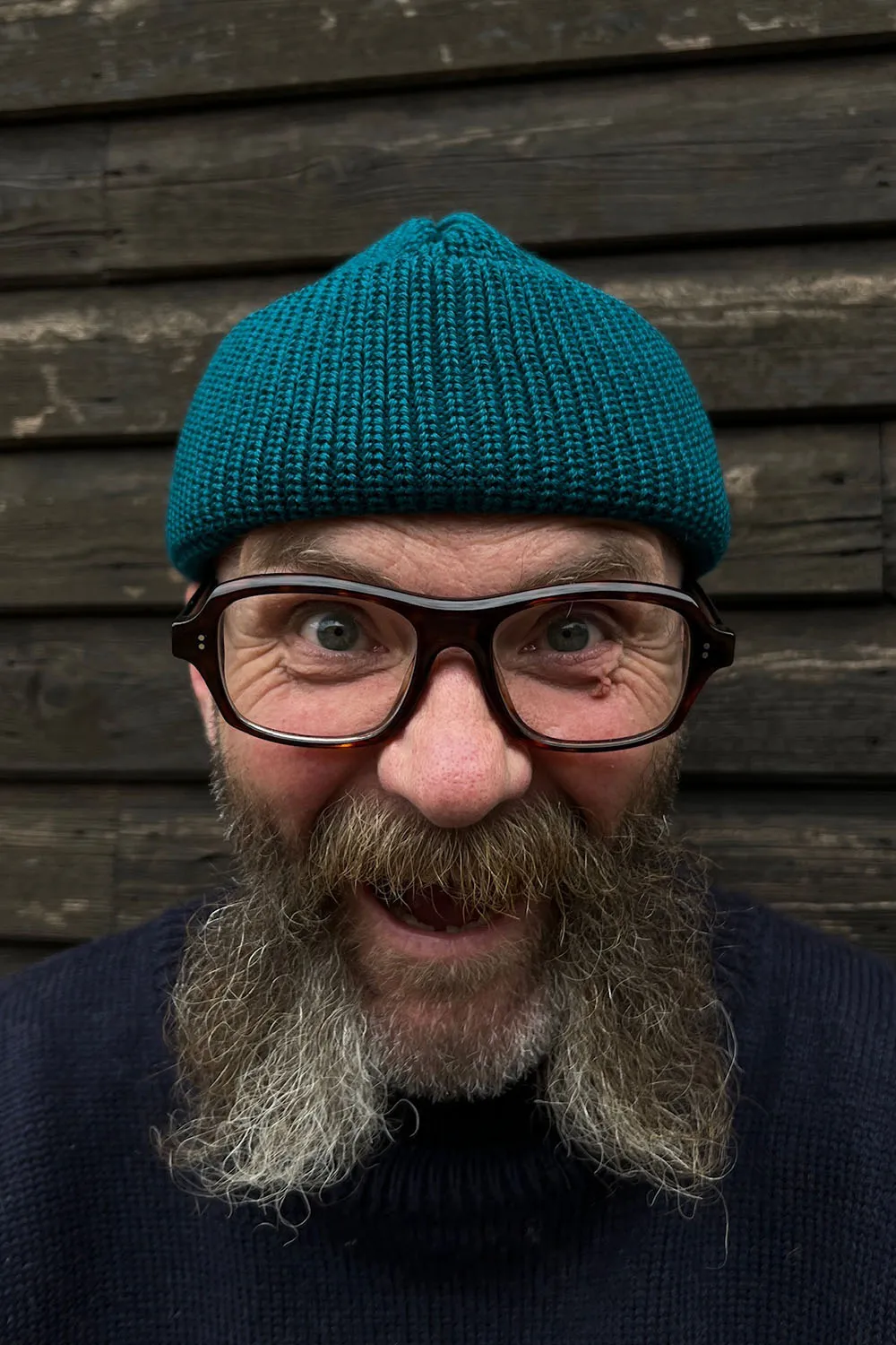 Merino Bifold Teal Watch Cap