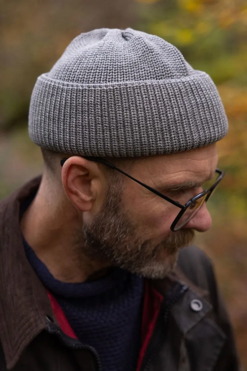 Merino Bifold Watch Cap Grey