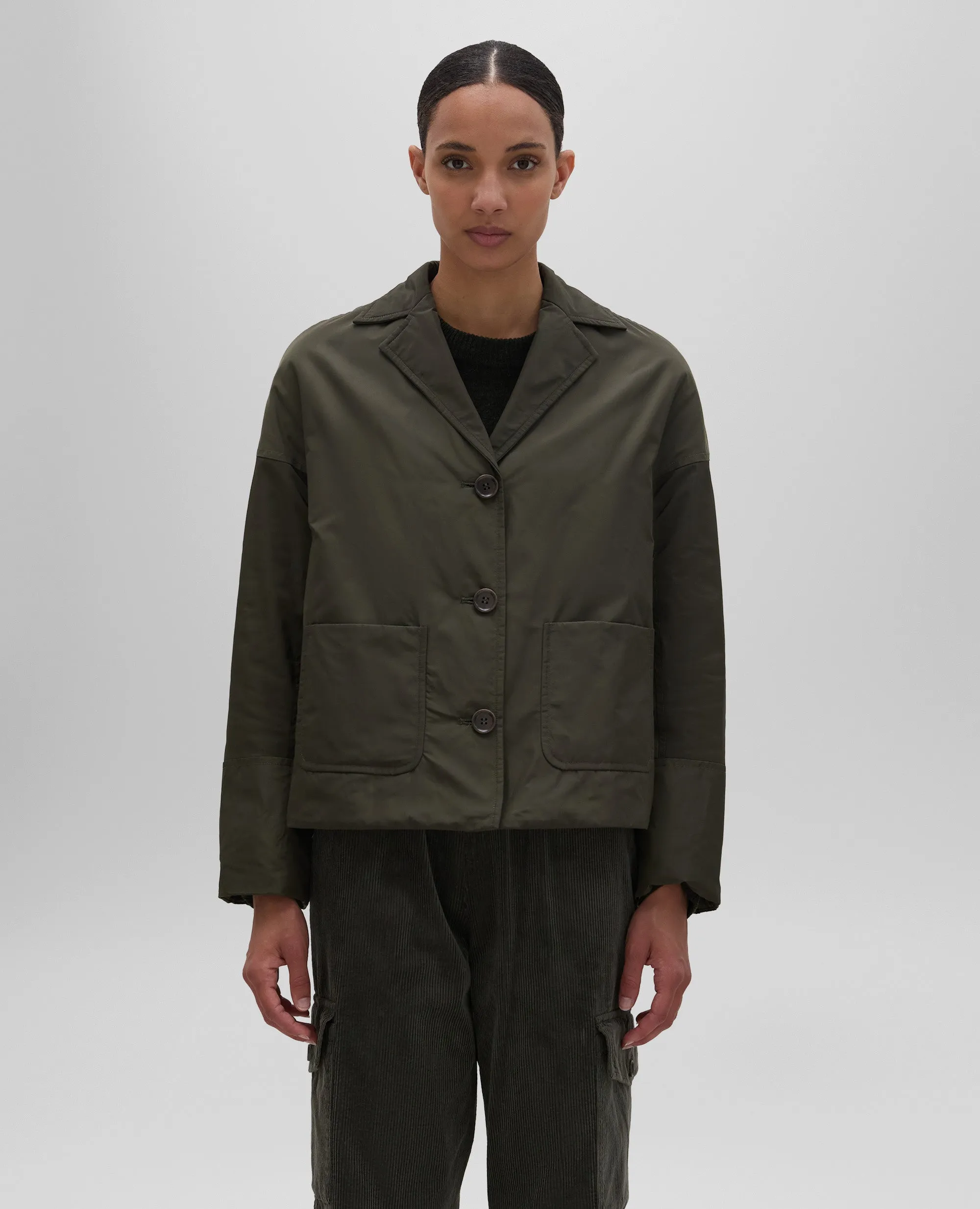 military style flared jacket