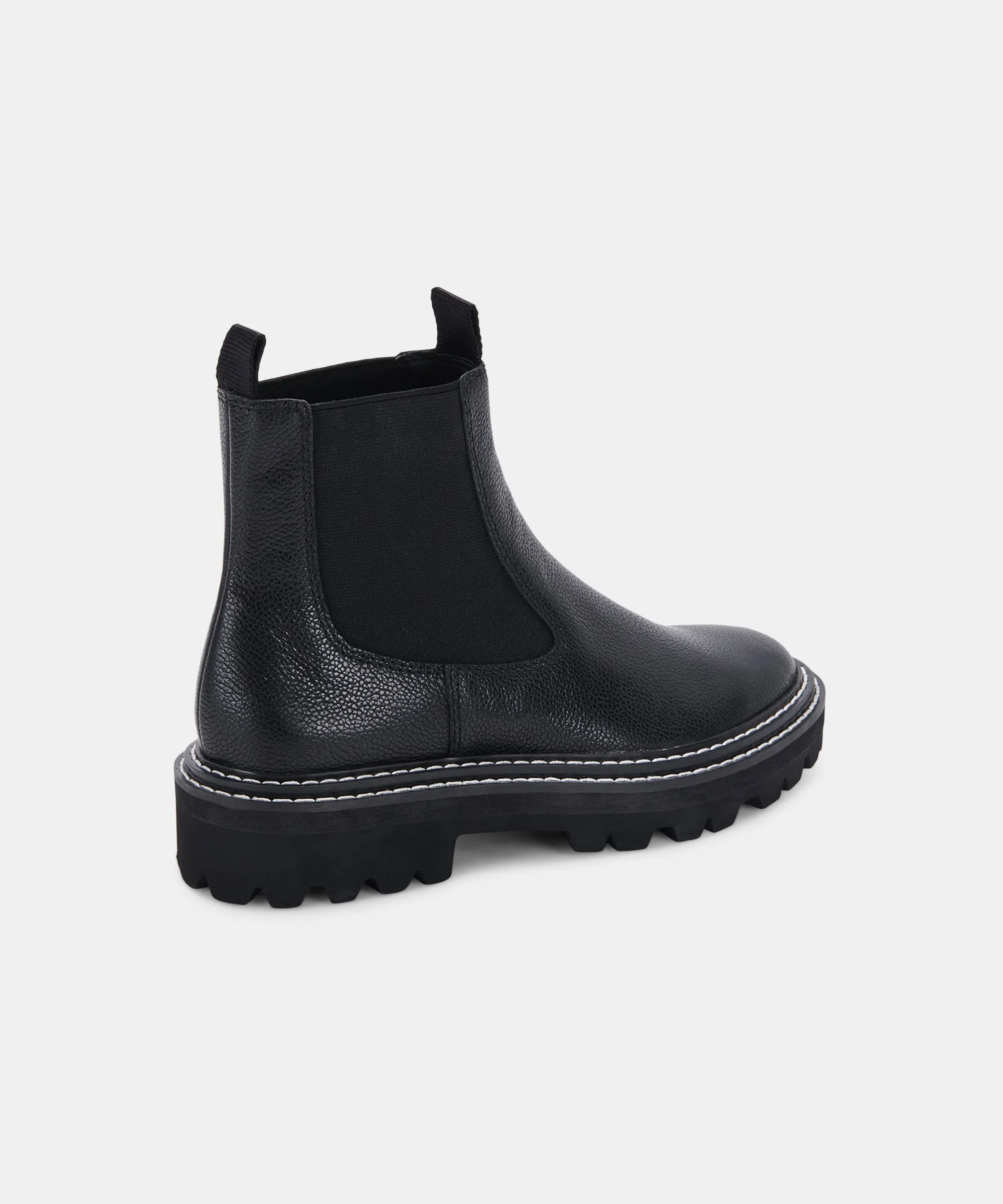 MOANA Black Leather Boots with H2O Technology - re:vita.