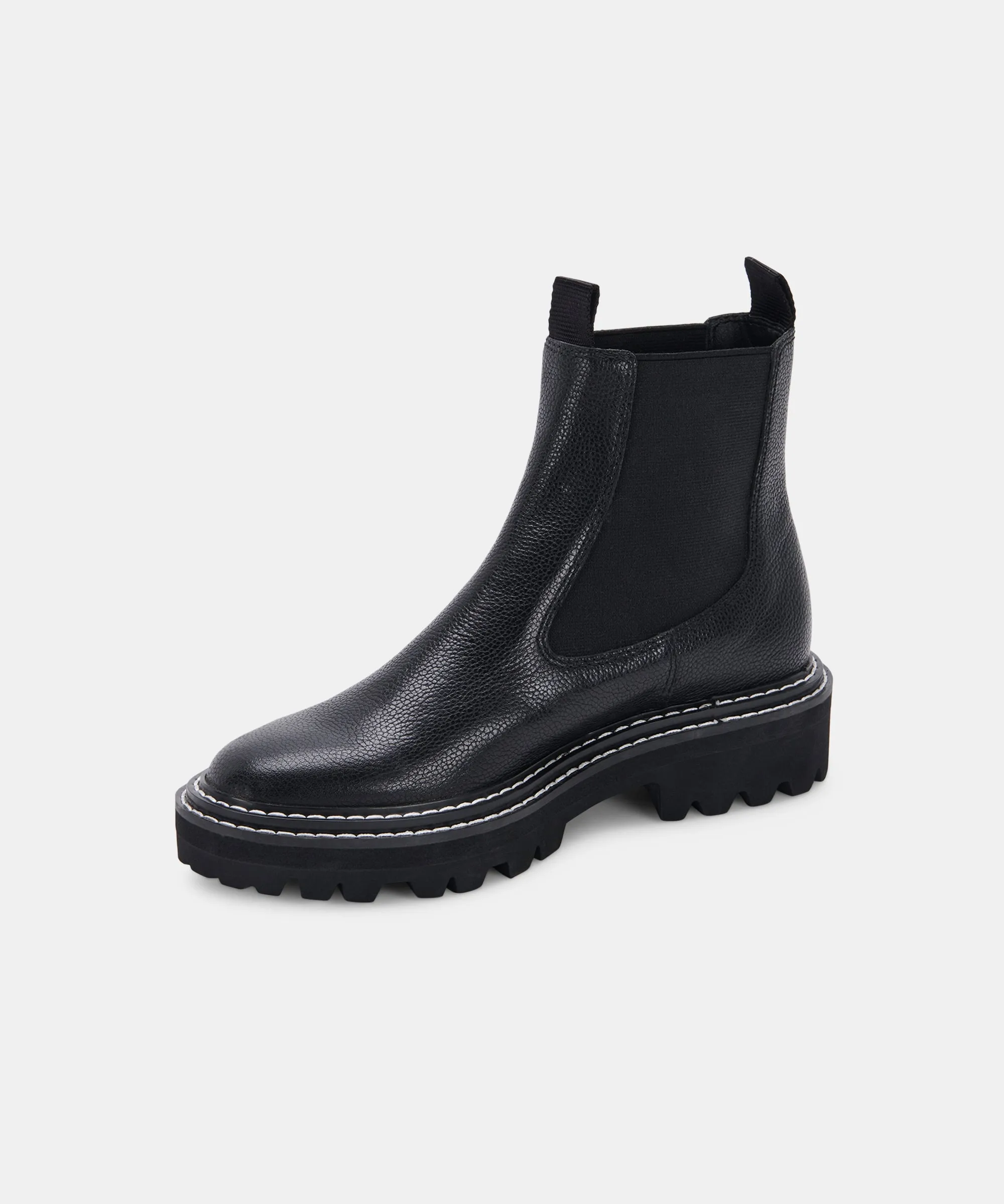 MOANA Black Leather Boots with H2O Technology - re:vita.