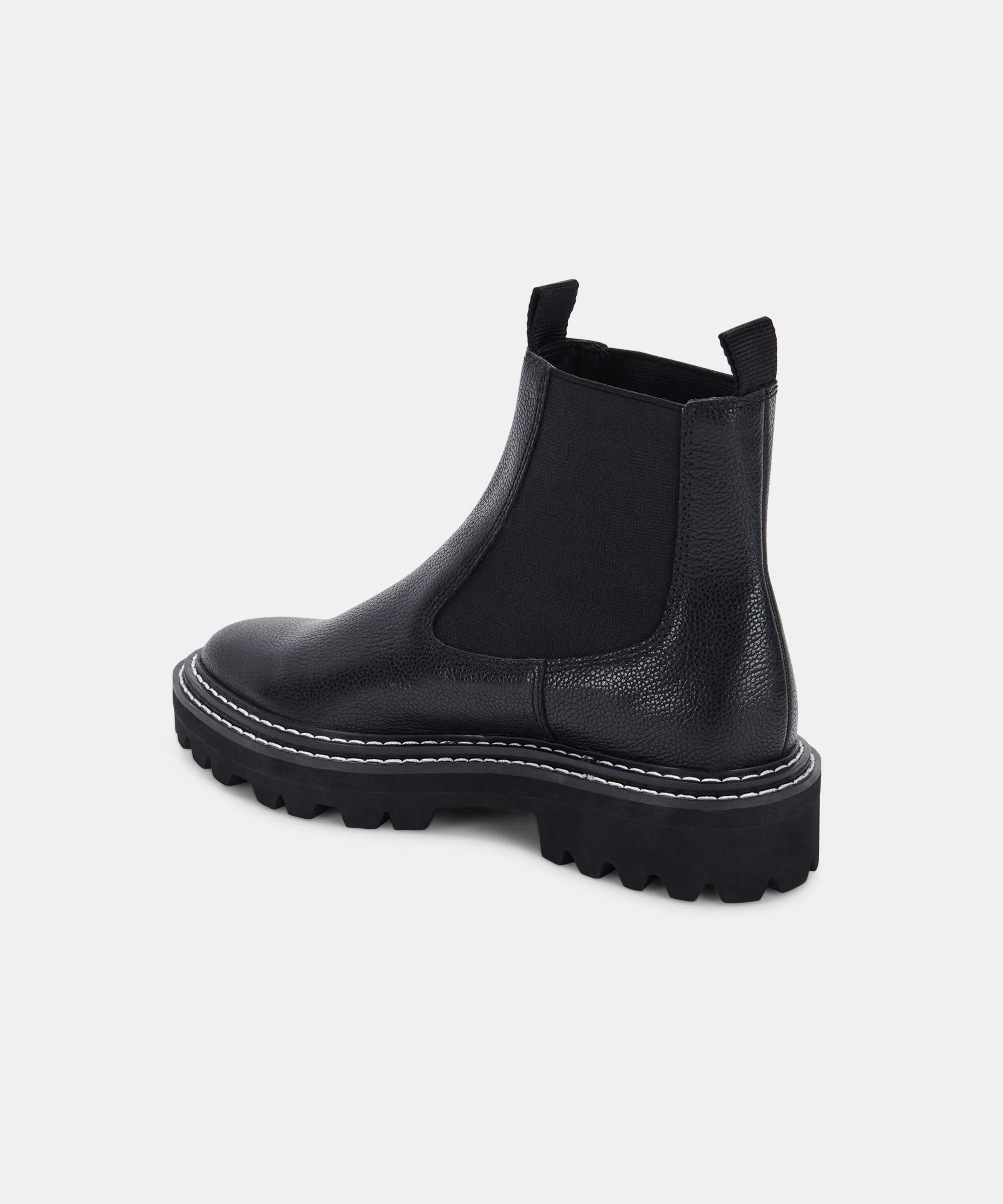 MOANA Black Leather Boots with H2O Technology - re:vita.