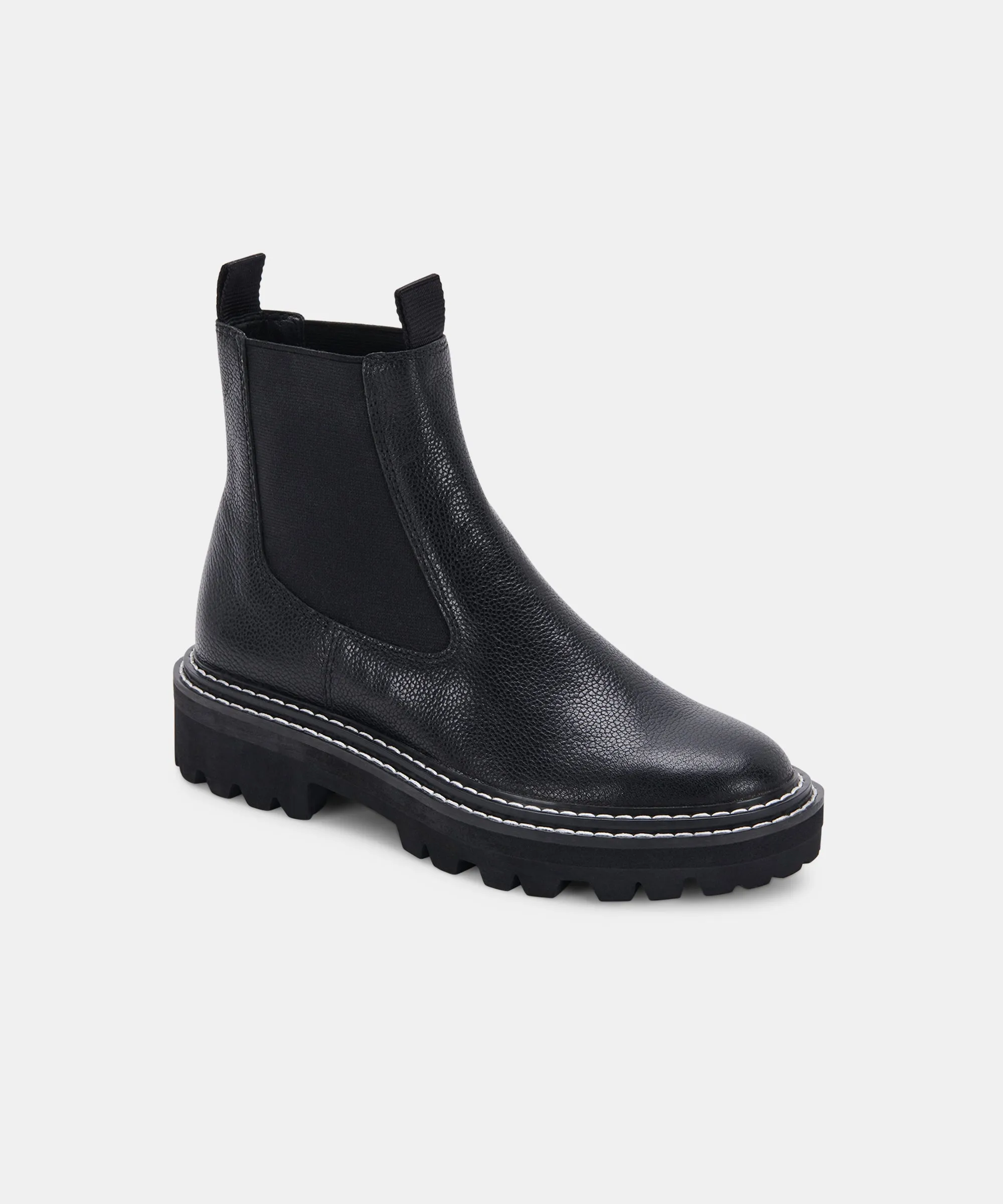 MOANA Black Leather Boots with H2O Technology - re:vita.