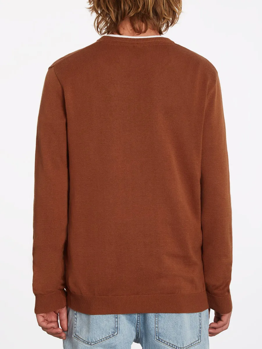 Mocha Crew Neck Sweater - Uperstand