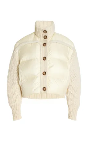 Moncler Shearling-Trim Cardigan