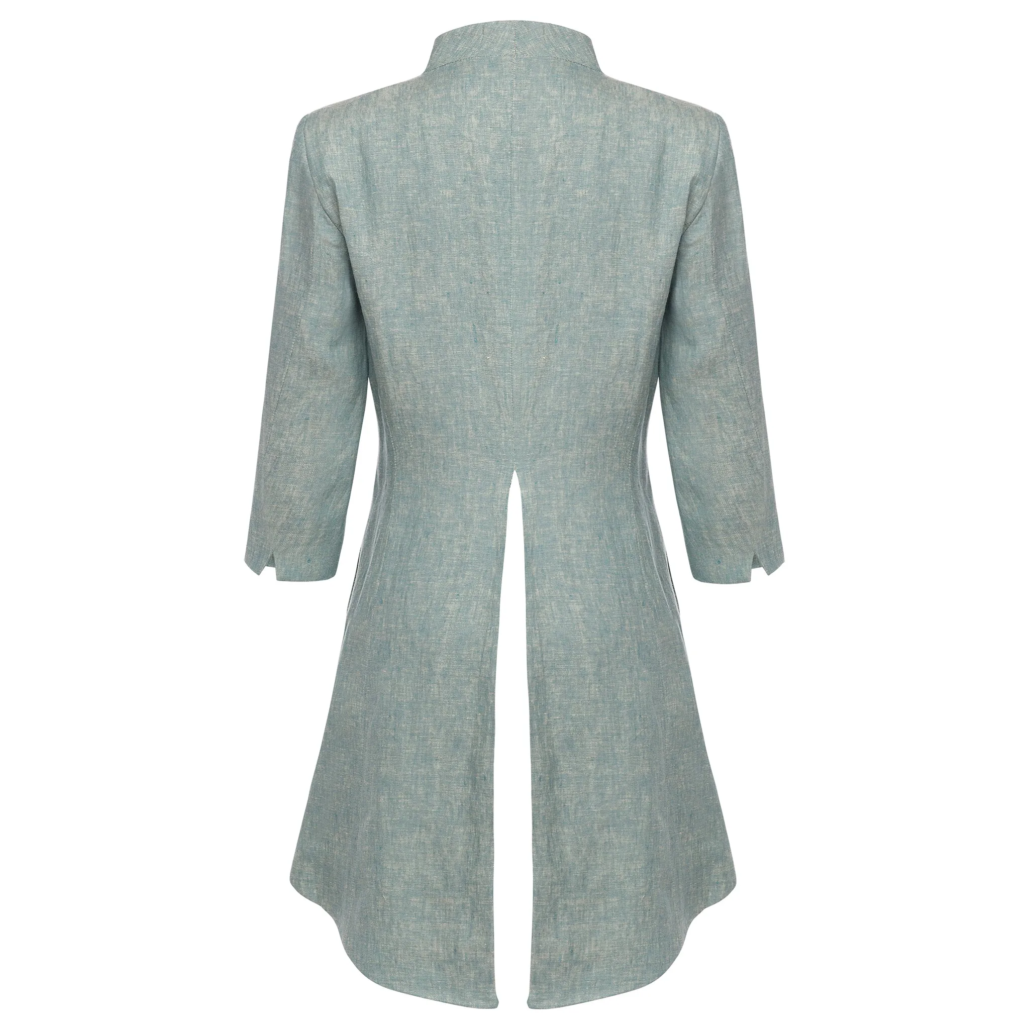 Sky Blue Morgana Linen Short Coat