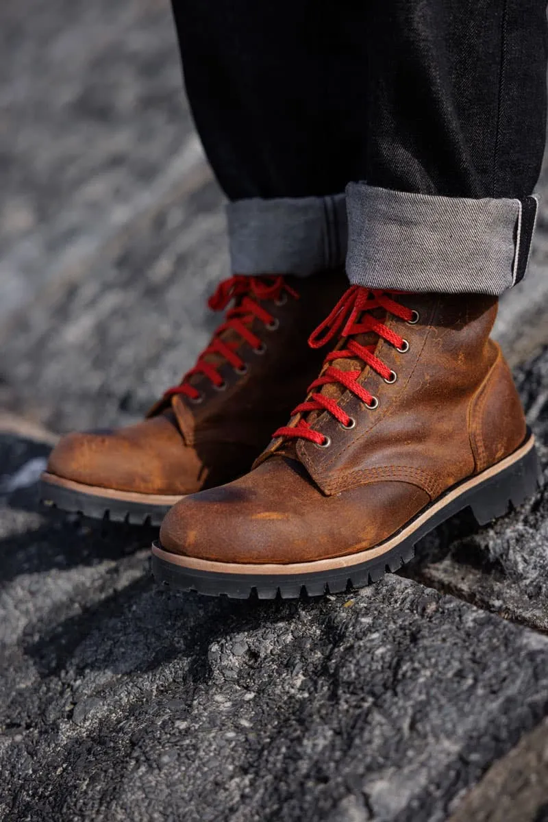 Motorcycle Boots in Wheat Color