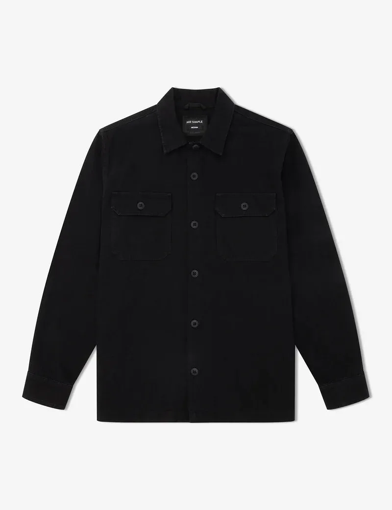 MR SIMPLE Black Overshirt