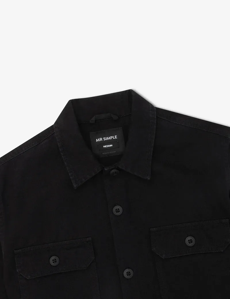 MR SIMPLE Black Overshirt