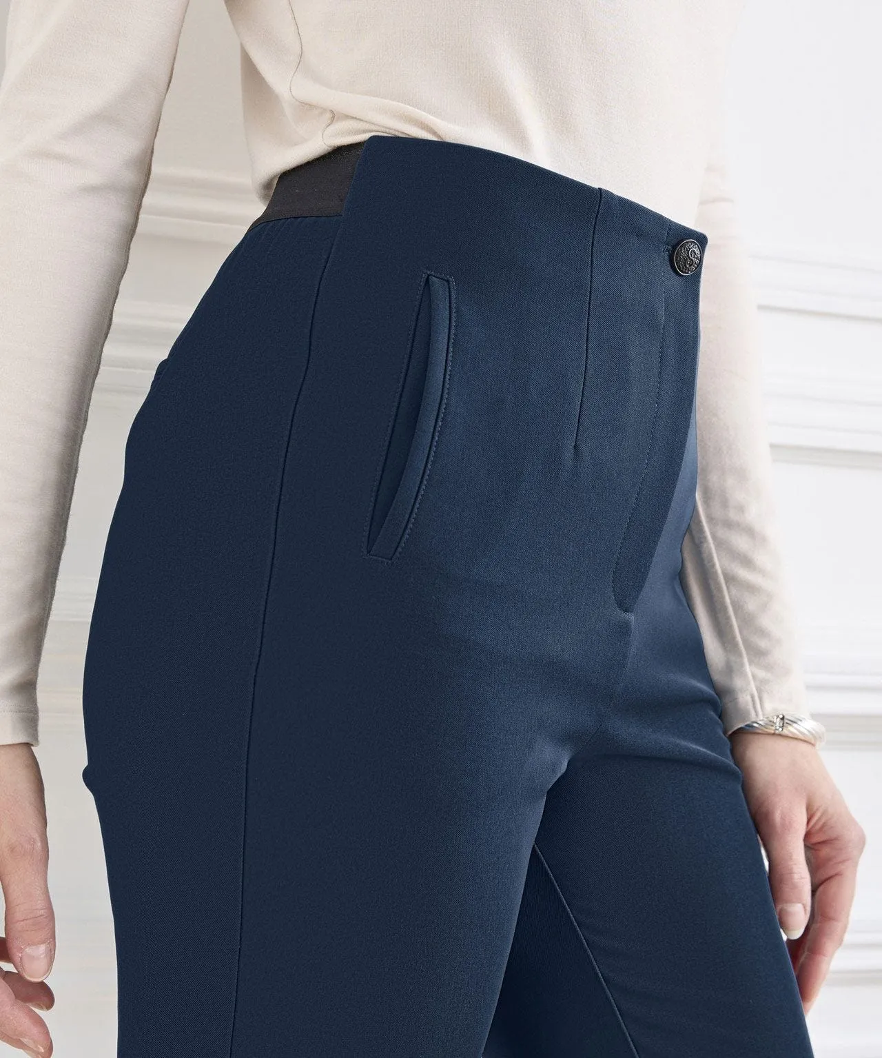 Narrow Leg Trousers with Tummy-control