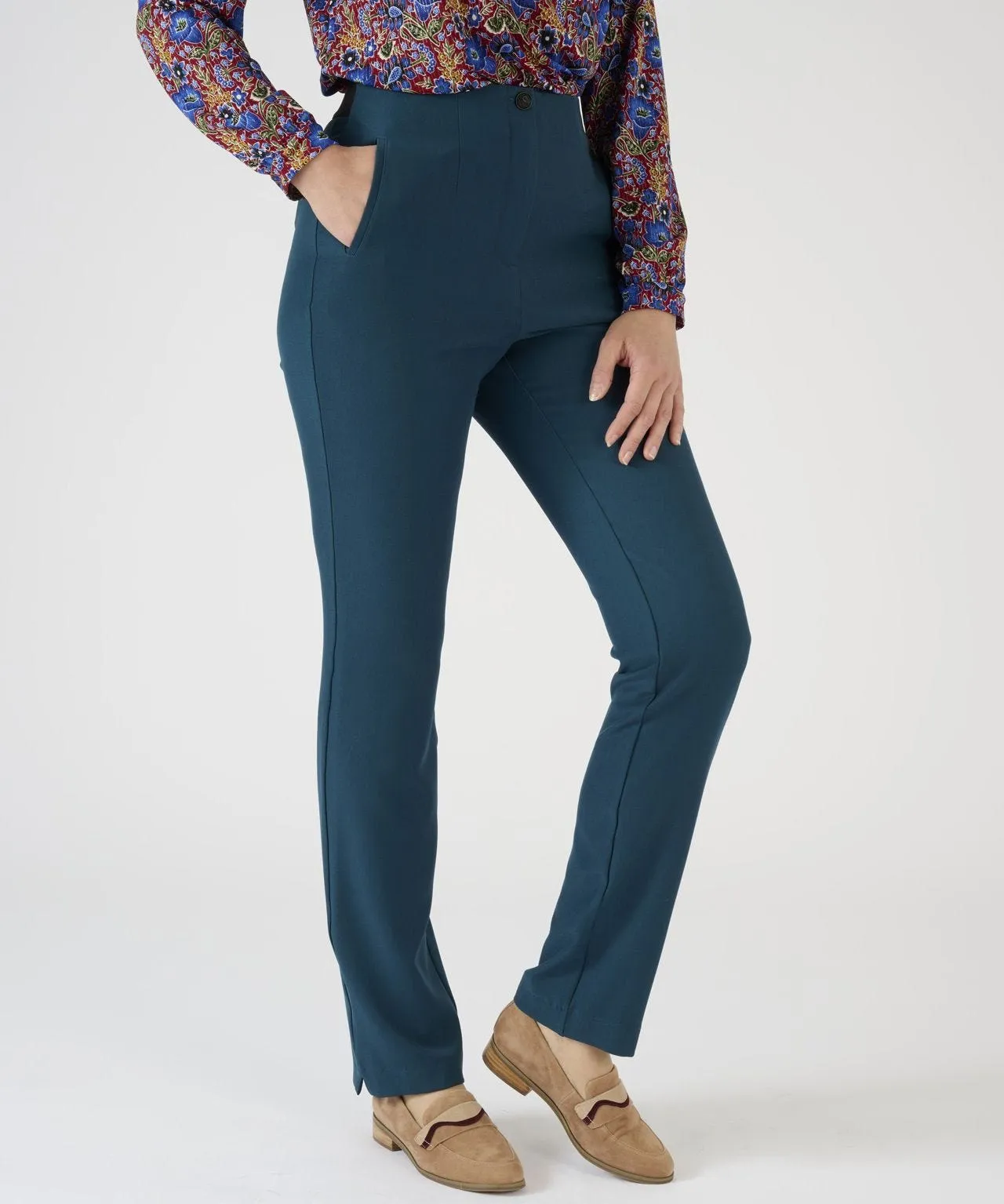 Narrow Leg Trousers with Tummy-control