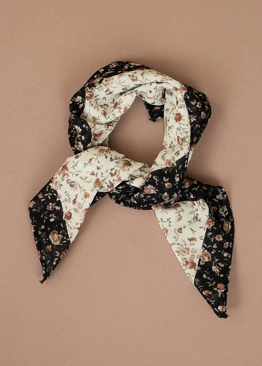 Neutral Mini Floral Chelsea Scarf