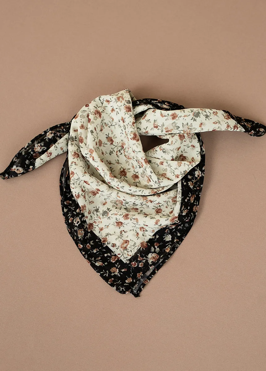 Neutral Mini Floral Chelsea Scarf